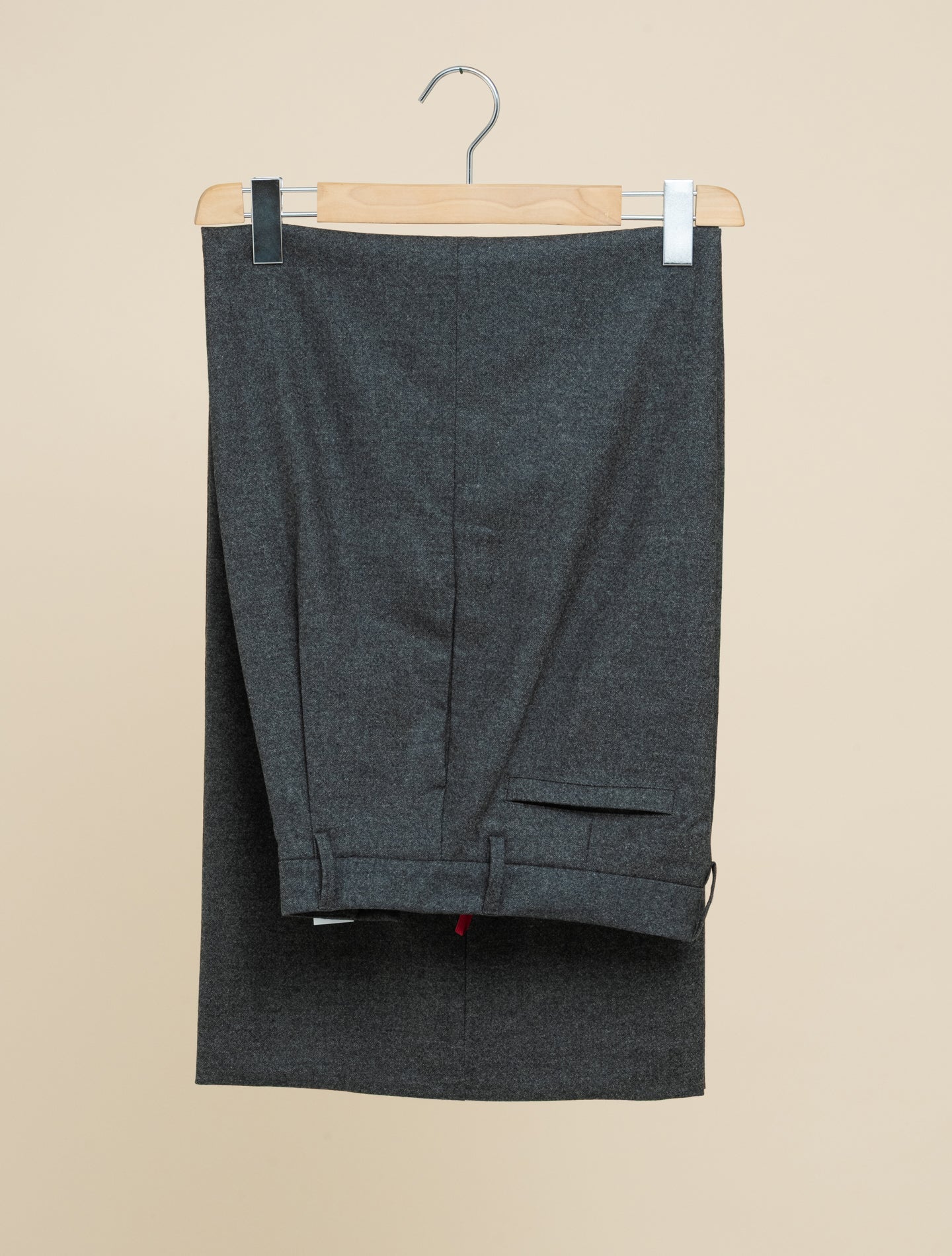 Karly Wide Leg Wool Flannel Trousers Grey Massimo Alba Trousers IT 38