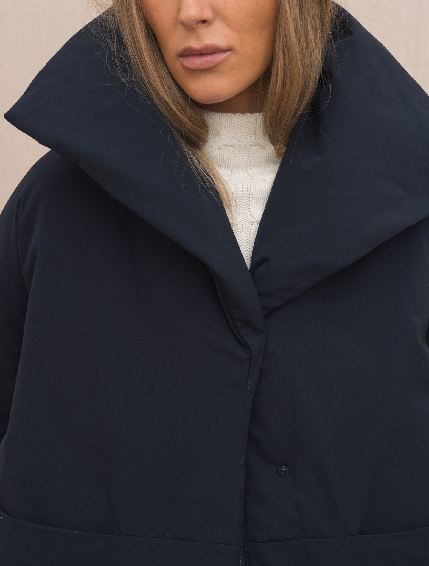 Kelsi Padded Jacket Navy Aspesi Outerwear Gabucci