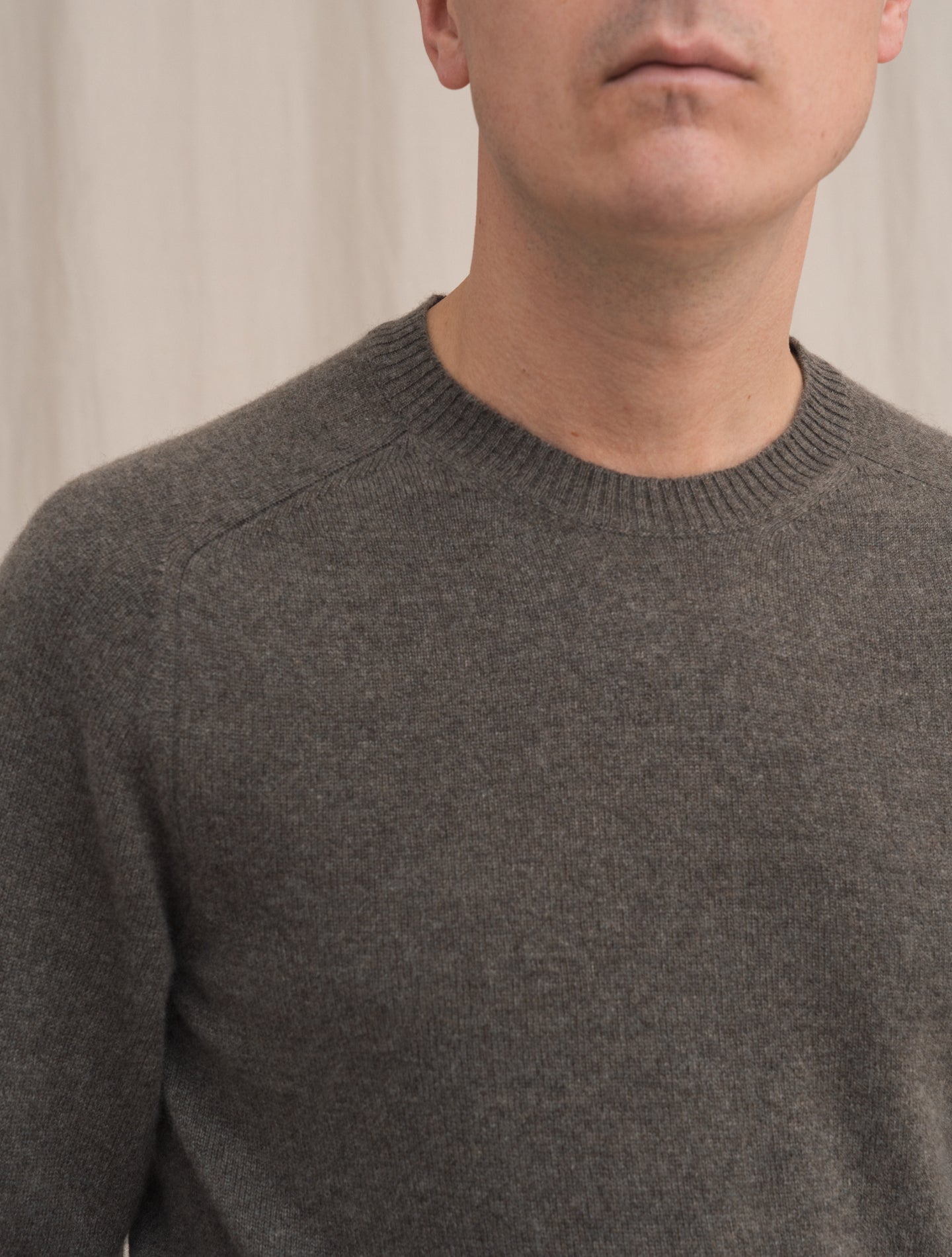 Knitted Cashmere Crewneck Brown | Gabucci