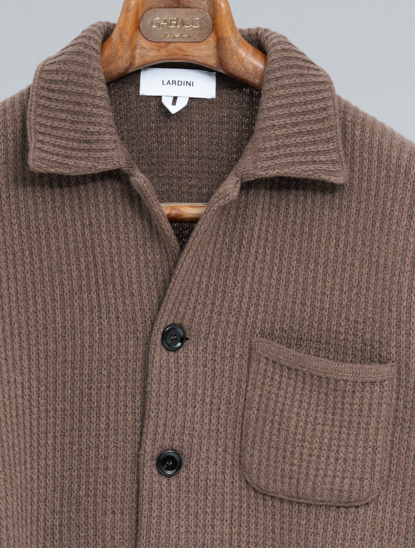 Knitted Cashmere Jacket Brown Lardini Jackets S