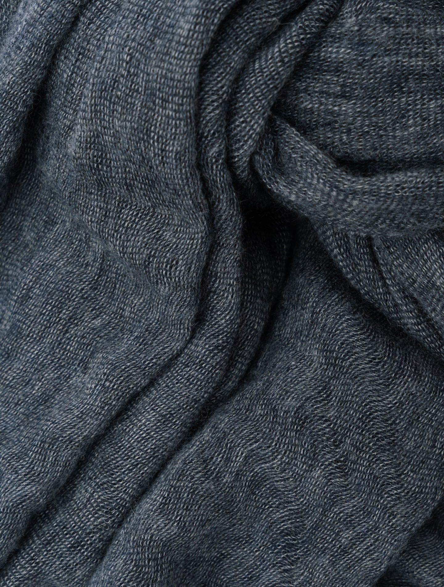 Knitted Cashmere Scarf Grey Fedeli Scarves One Size