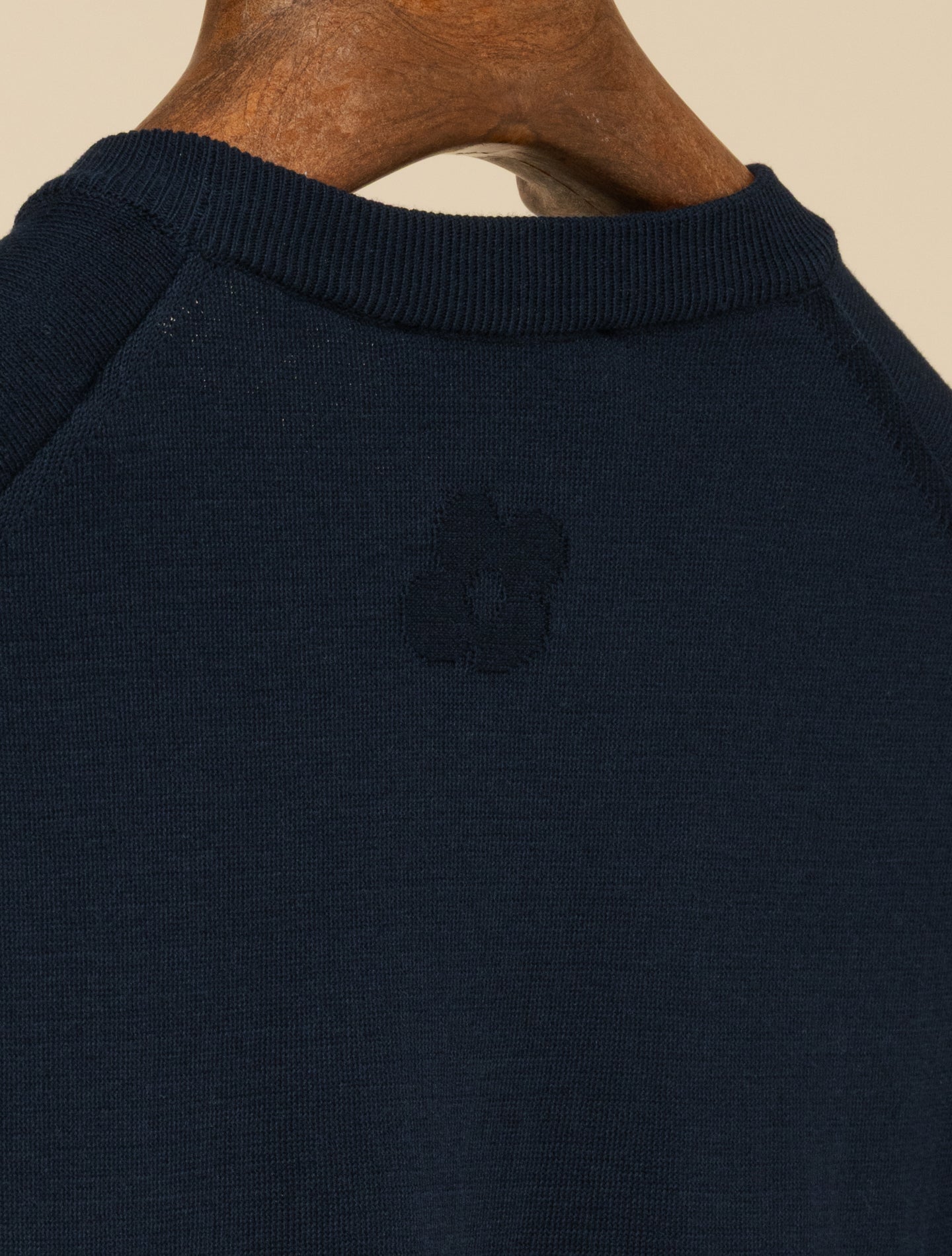 Knitted Cotton Crewneck T-shirt Navy Lardini Knitwear S