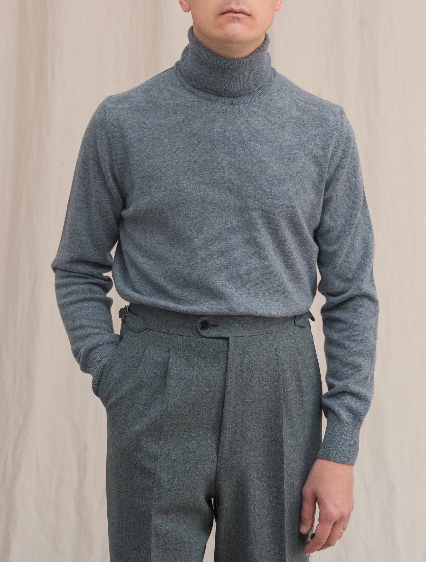 Knitted Rollneck Grey Morgano Knitwear 46