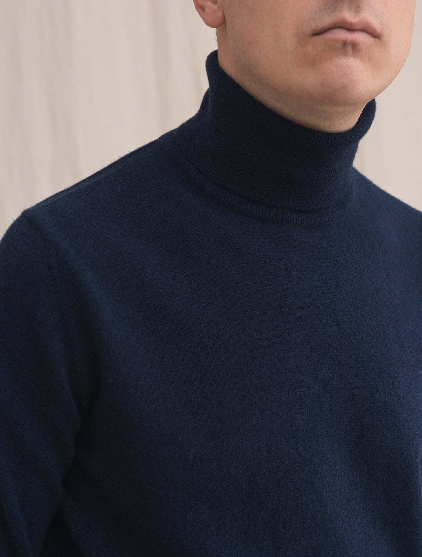 Knitted Rollneck Navy Morgano Knitwear 46