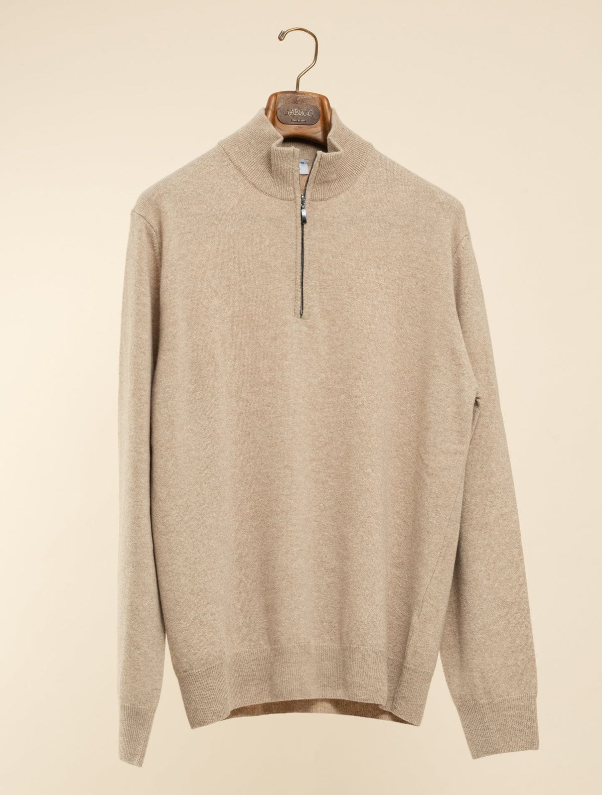Knitted Wool Cashmere 1/4 Zip Bambu Morgano Knitwear 46