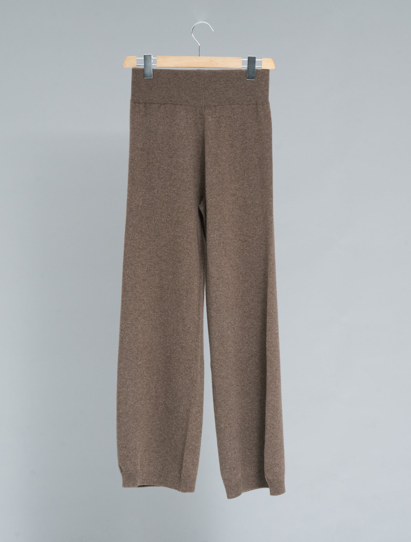 Knitted Wool Cashmere Trousers Cacao Morgano Trousers IT 40