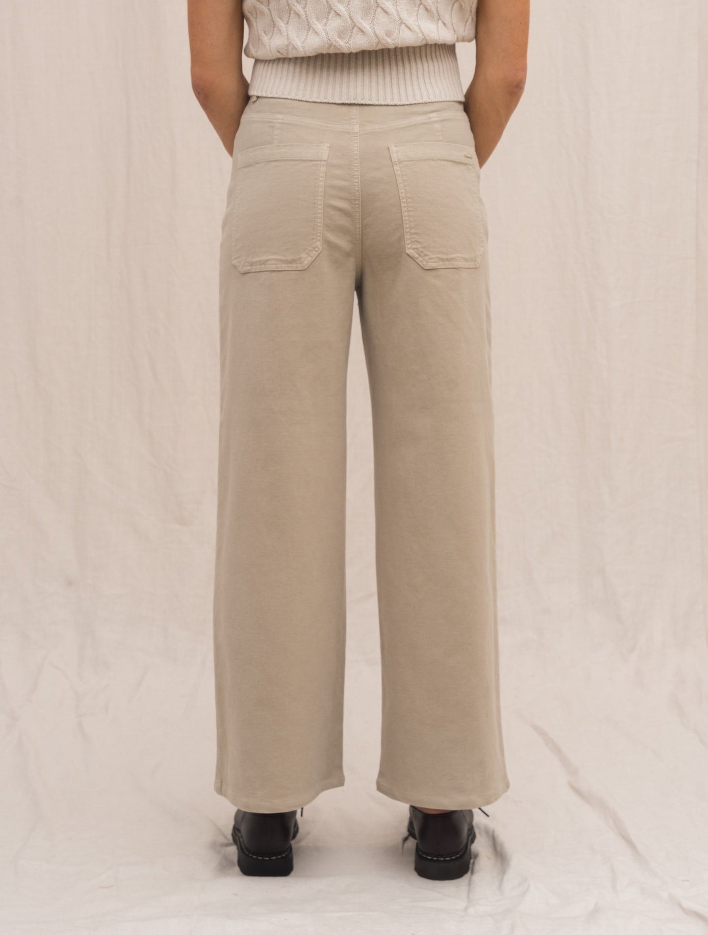 Laila Wide Fit Moleskin Trousers Greige Slowear Trousers 38