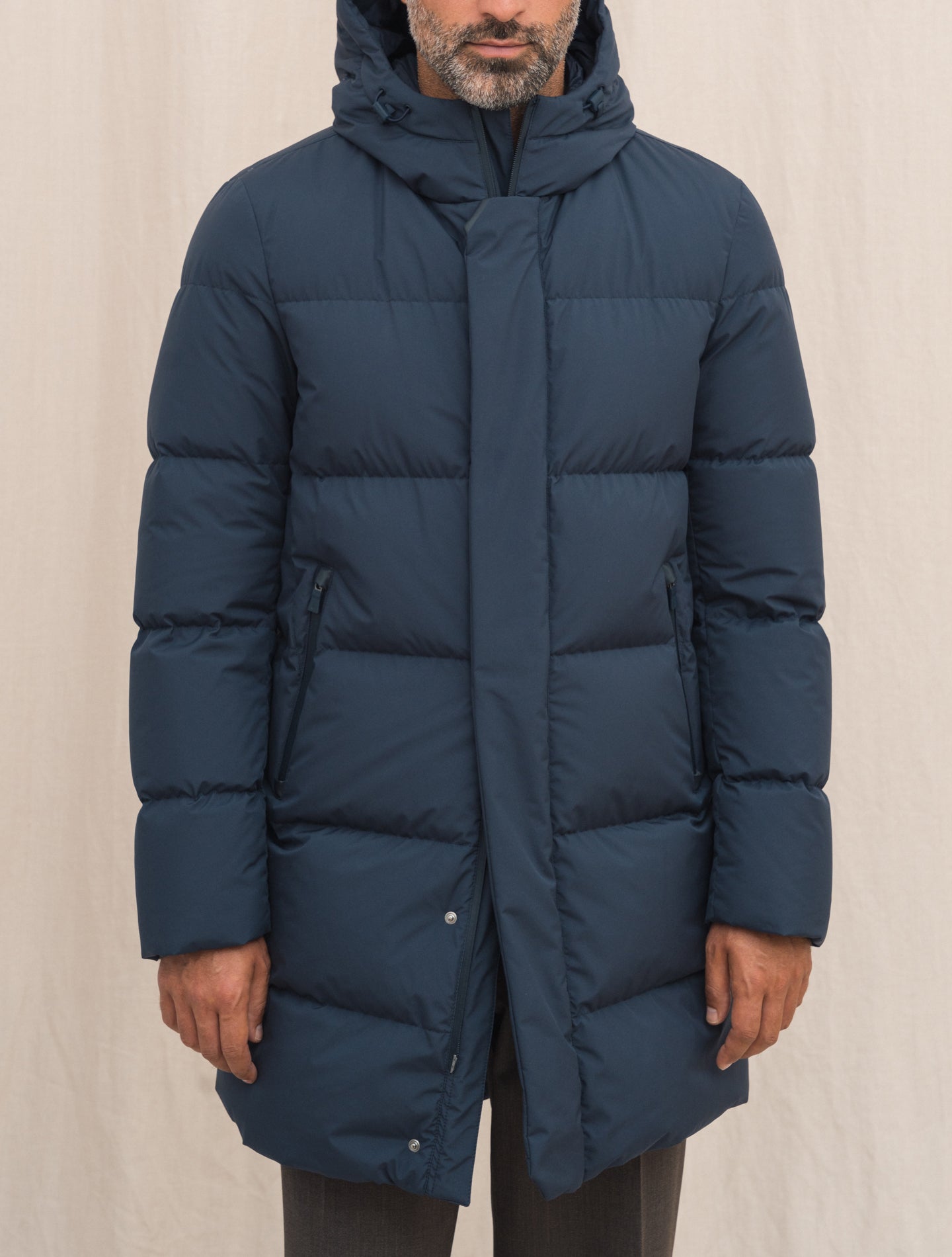 Laminar Down Parka Navy Herno Outerwear 48