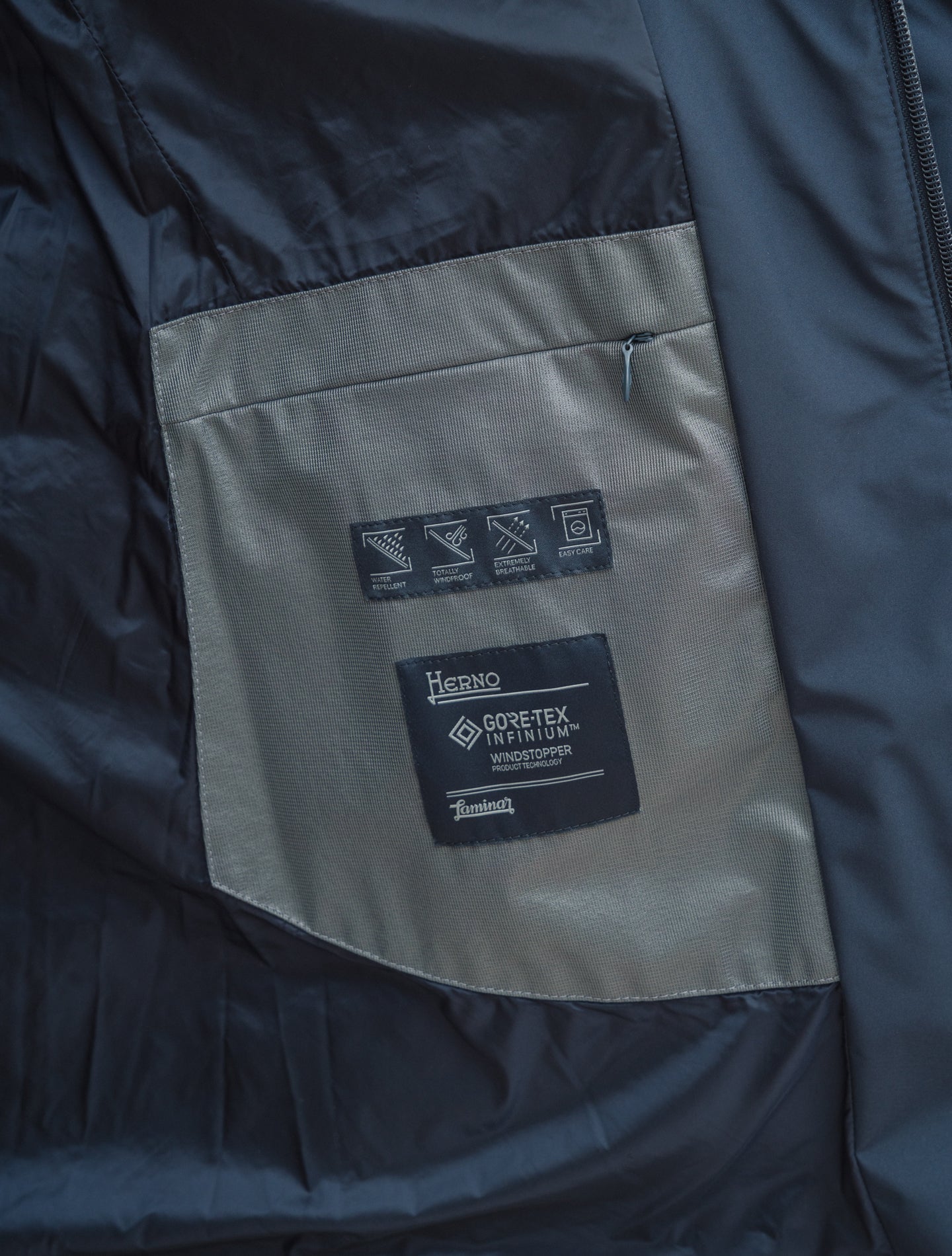 Laminar Down Parka Navy Herno Outerwear 48