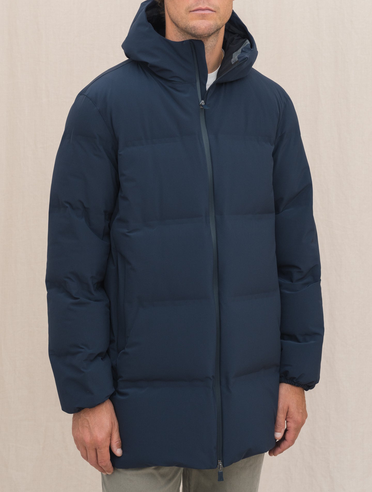 Laminar Hooded Down Jacket Navy Herno Outerwear Gabucci