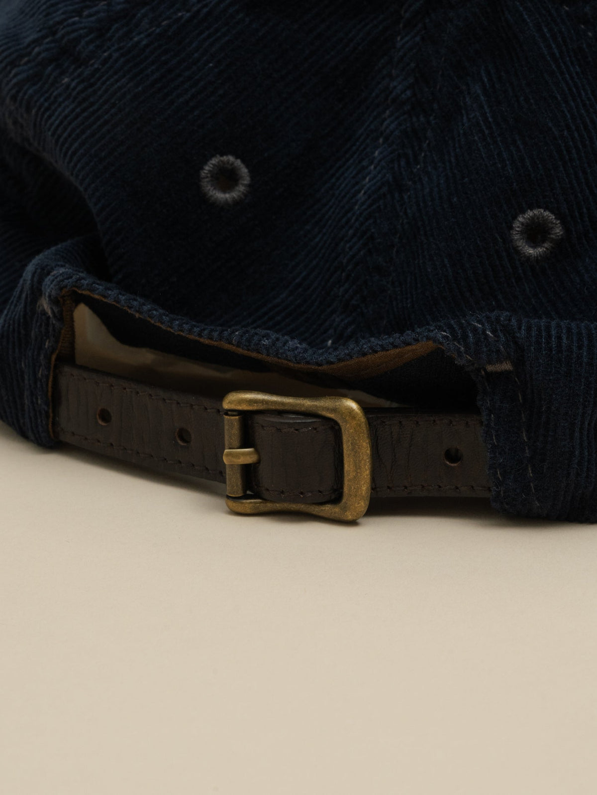 Leather-Patch Corduroy Trucker Cap Navy RRL Hats One Size