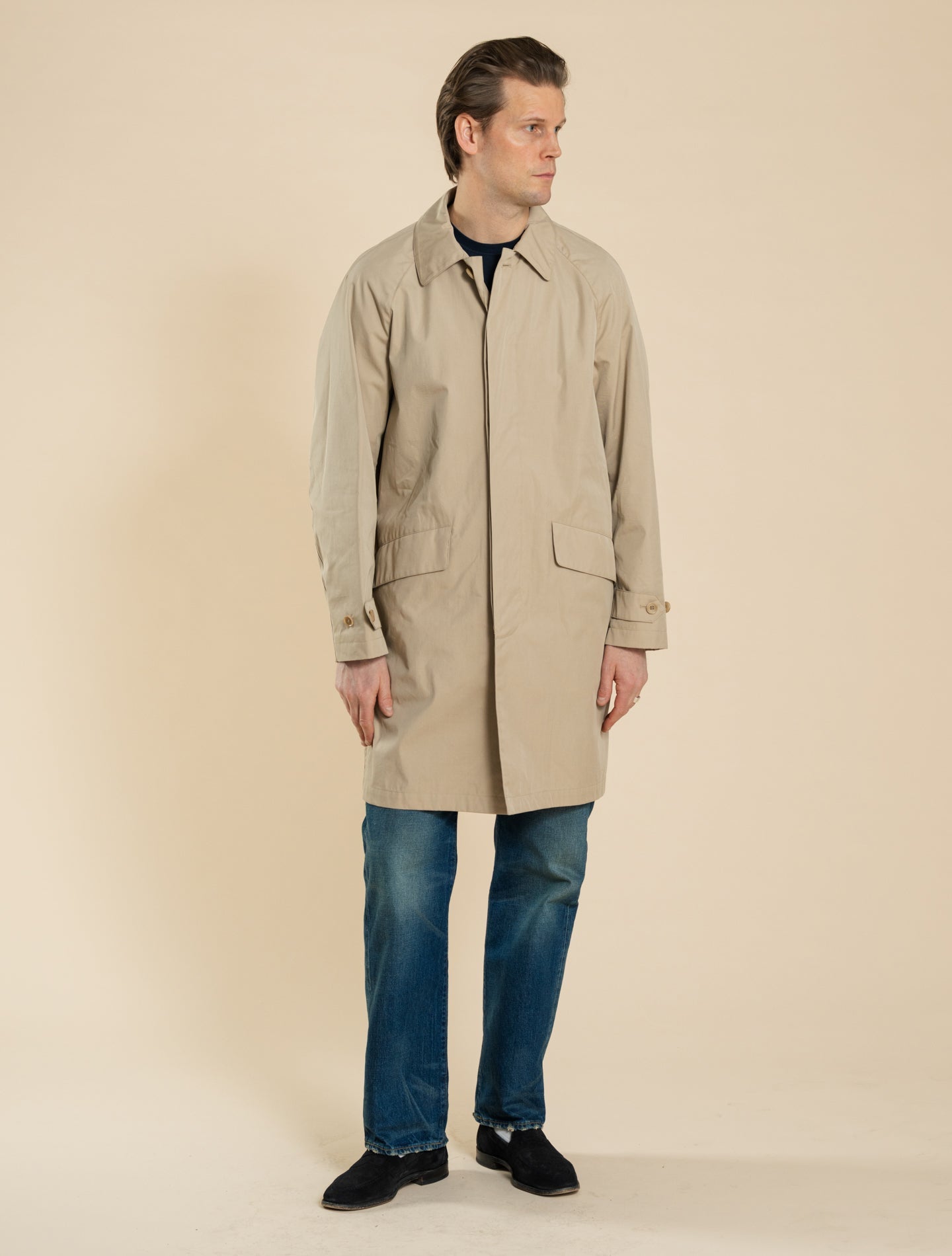 Light Wright Cotton Raincoat Aspesi Outerwear M
