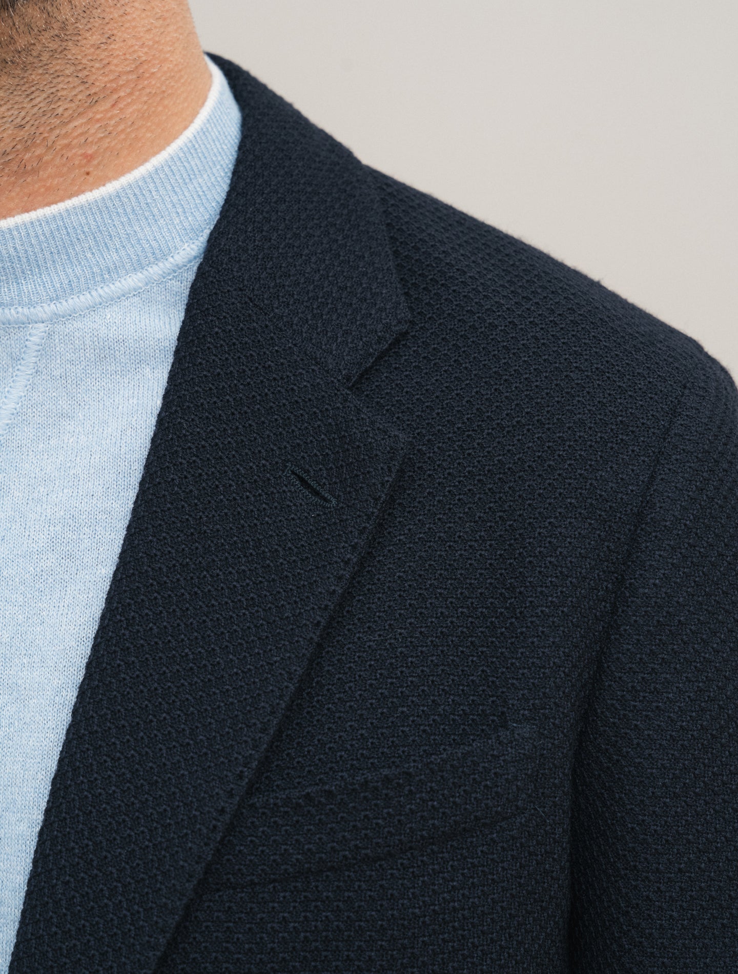 Liknit Single Breasted Jacket Navy Lardini Jackets 46