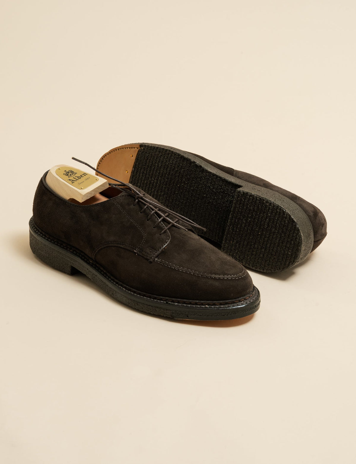 Limited Edition Mocc-Toe Derby Shoe Dark Brown Alden Shoes US 7
