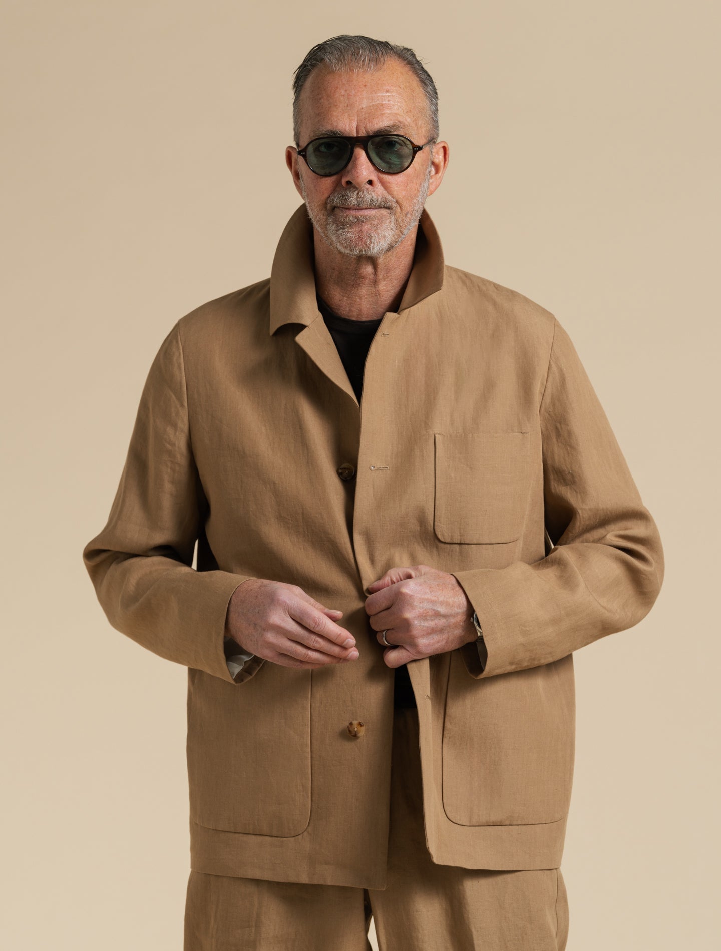Linen Cotton Silk Shirt Jacket Terra Lardini Jackets 48