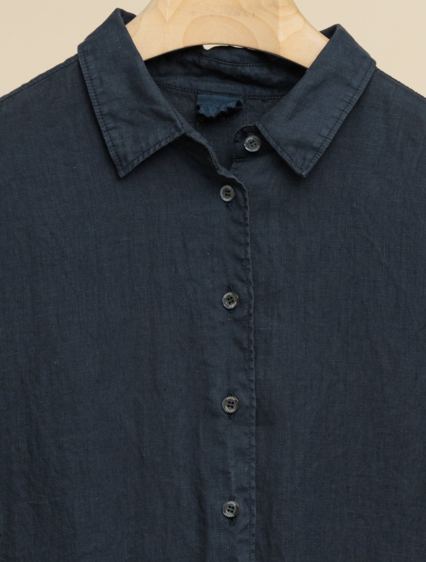 Linen Garment - dyed Shirt Dress - AA Capsule Collection Navy Aspesi Dresses IT 38