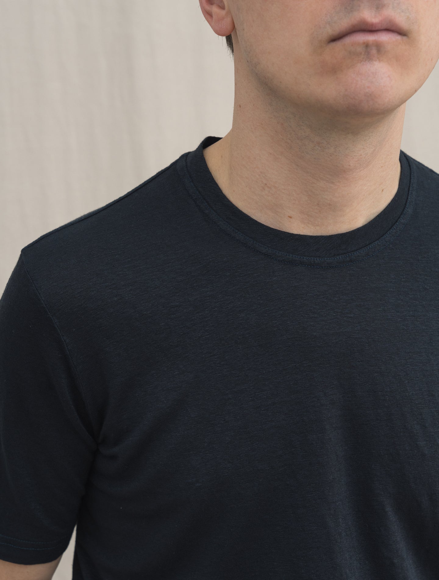 Linen T-Shirt Dark Blue Gabucci T-shirts 48