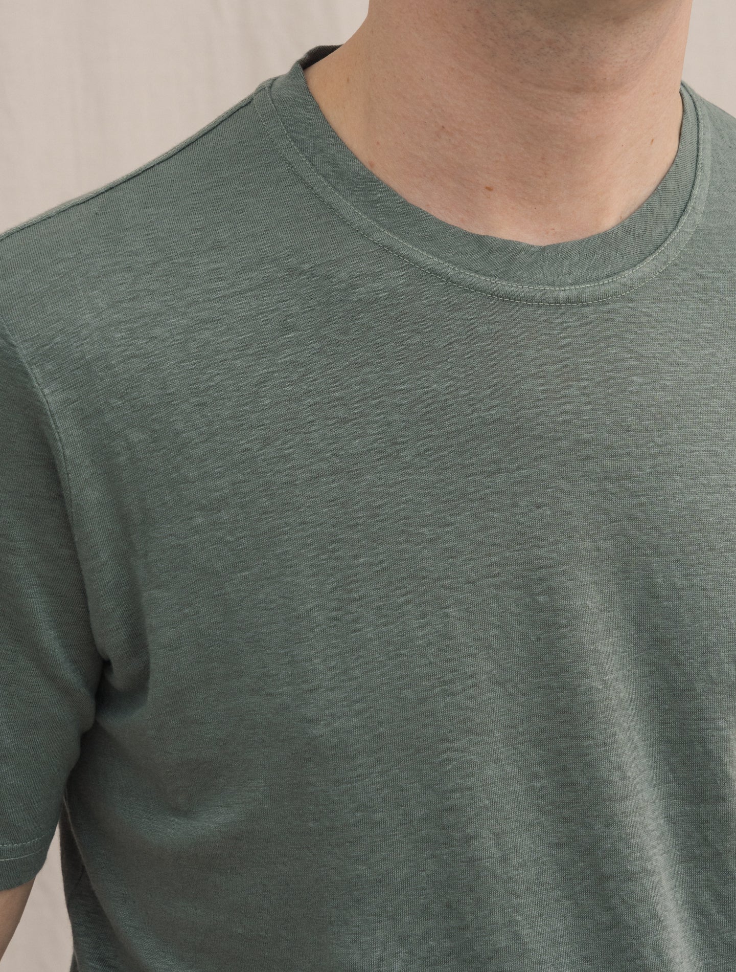 Linen T-Shirt Green Gabucci T-shirts 48