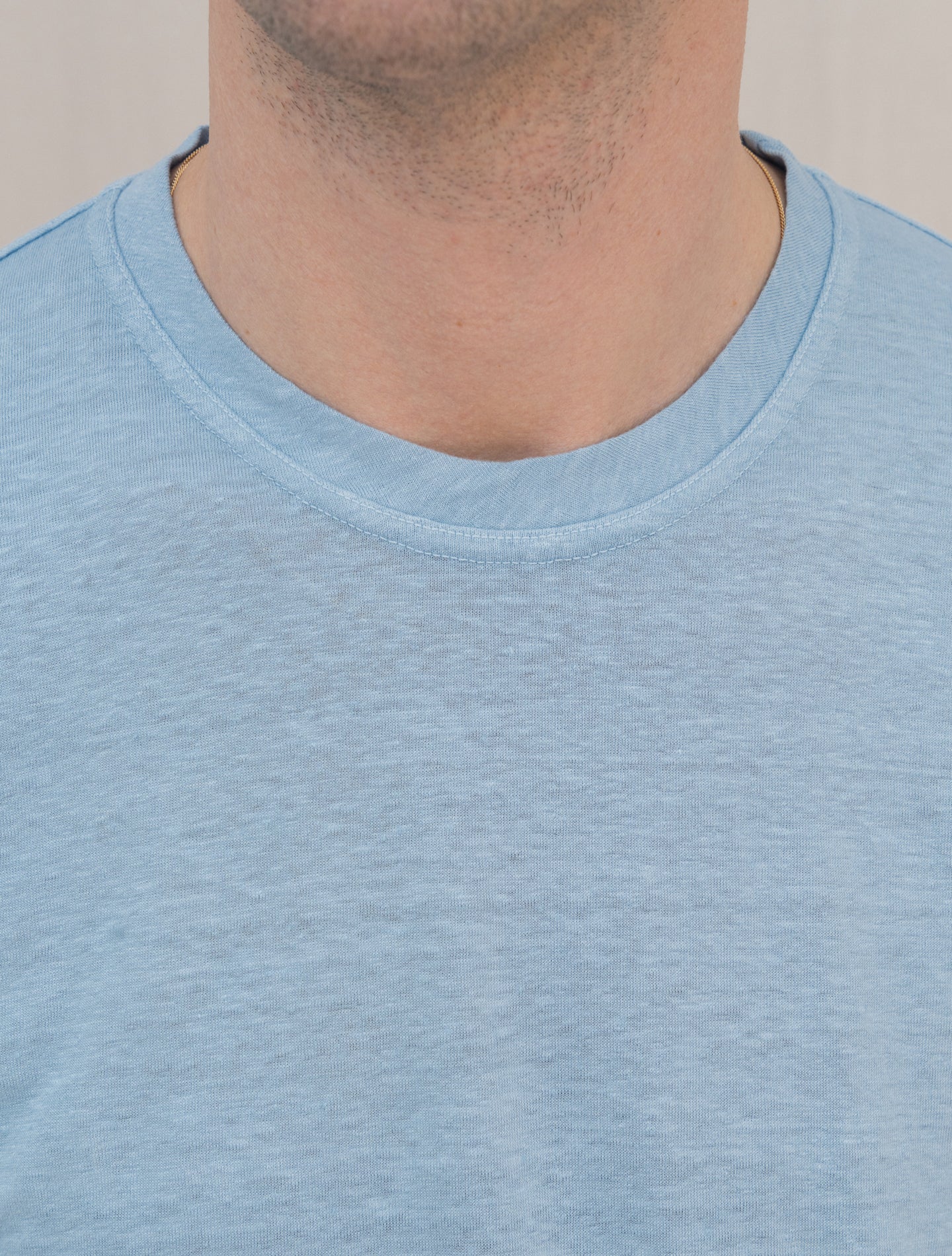 Linen T-Shirt Light Blue Gabucci T-shirts 48