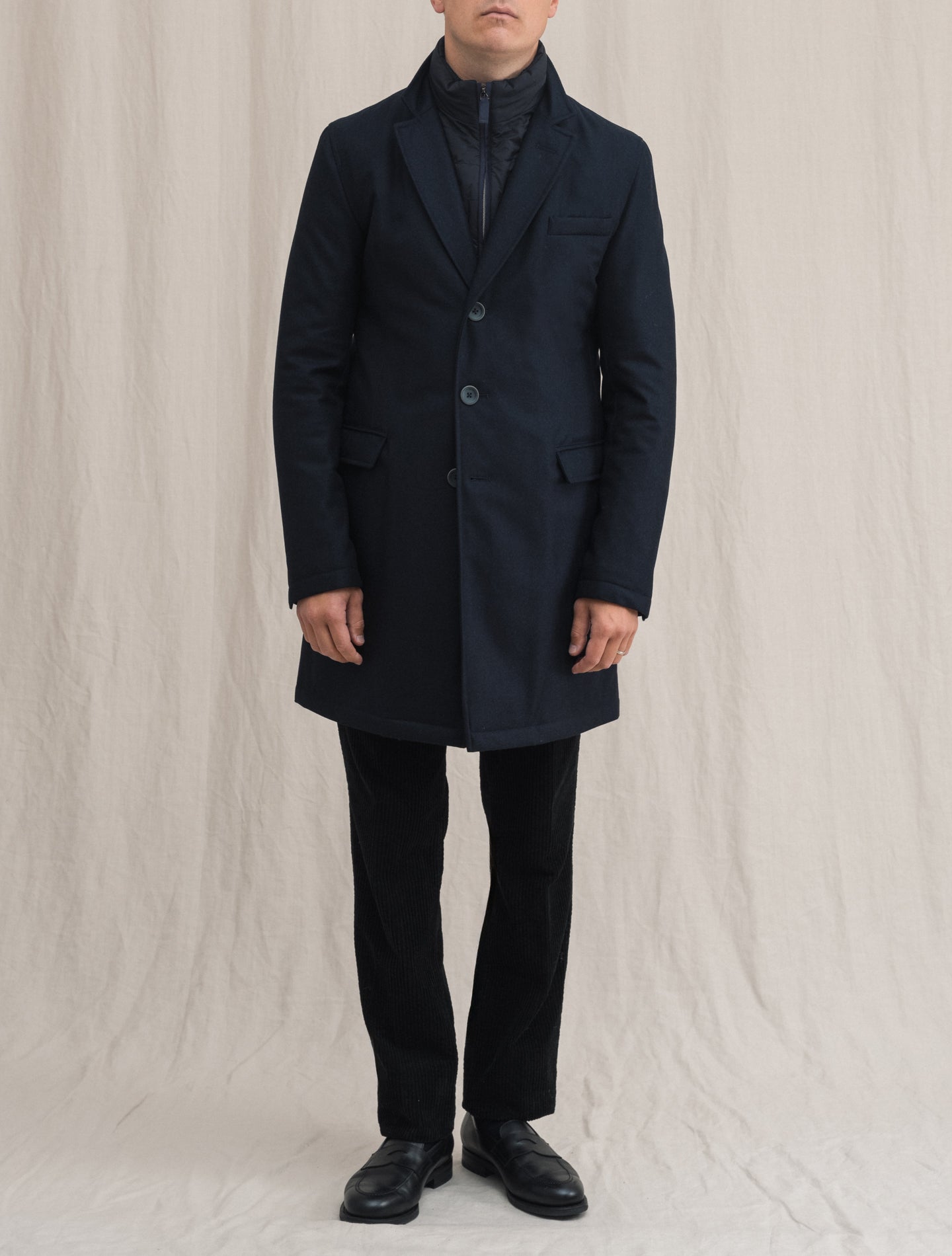 Loro Piana Storm System Coat Navy | Gabucci