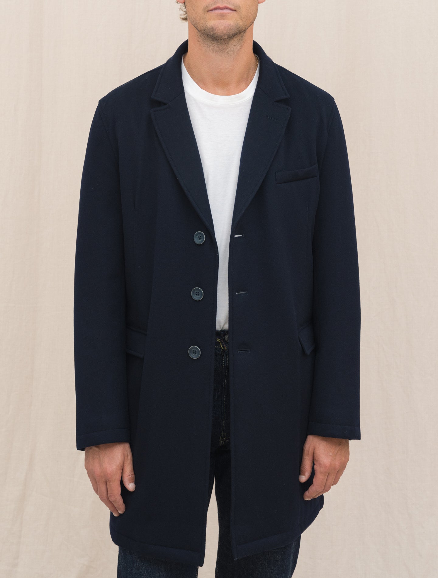 Loro Piana Storm System Padded Wool Coat Navy Herno Outerwear 48