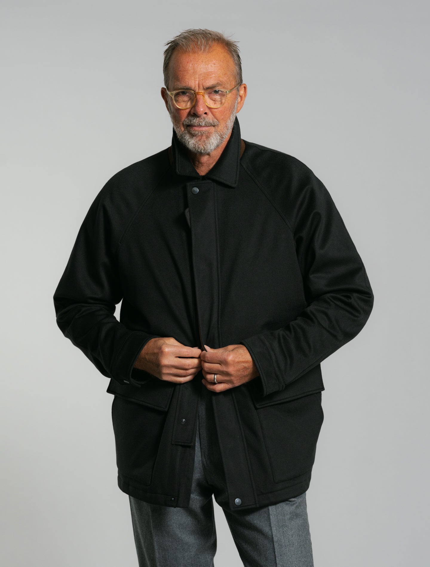 Loro Piana Storm System Shooting Jacket Coffee Manto Outerwear 48