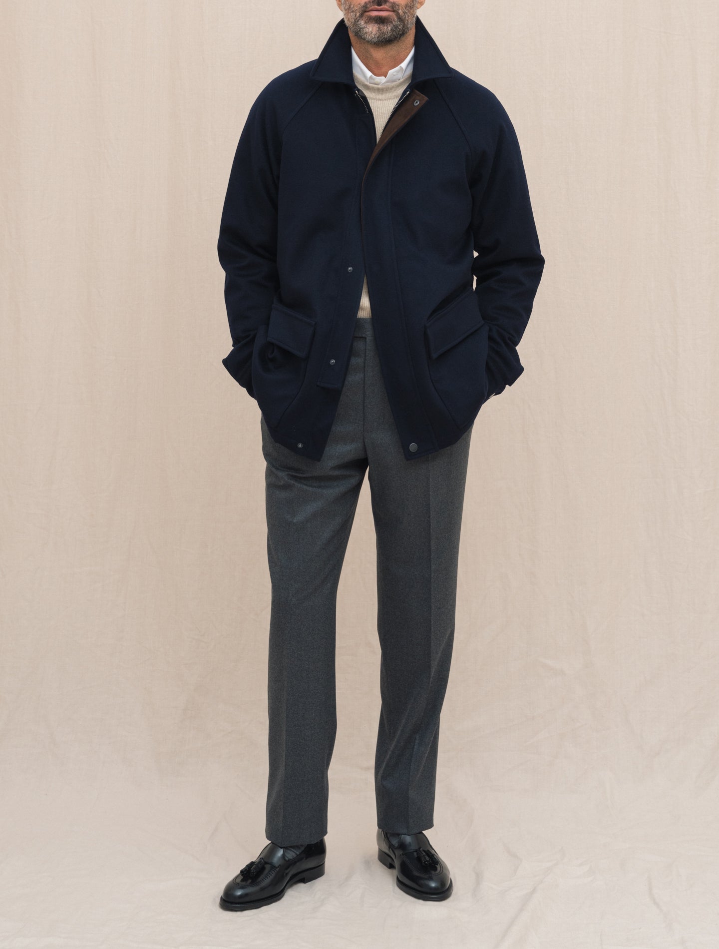 Loro Piana Storm System Shooting Jacket - Gabucci 30 Navy Manto Outerwear 48