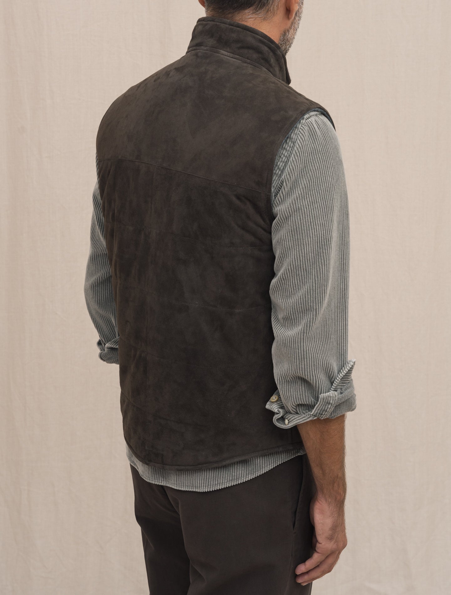 Luca Suede Vest Brown Manto Outerwear Gabucci