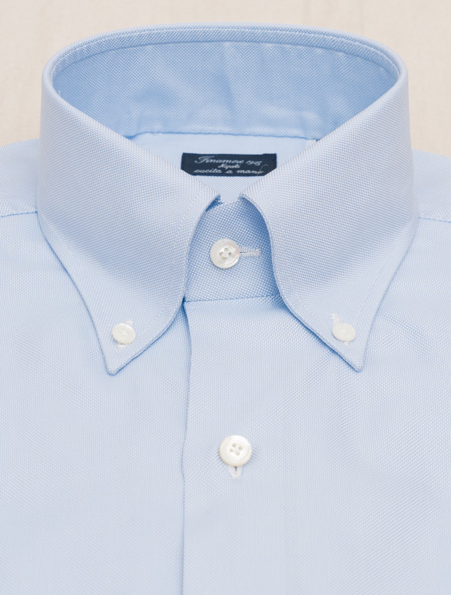 Lucio Royal Oxford Shirt Light Blue Finamore Shirts 38