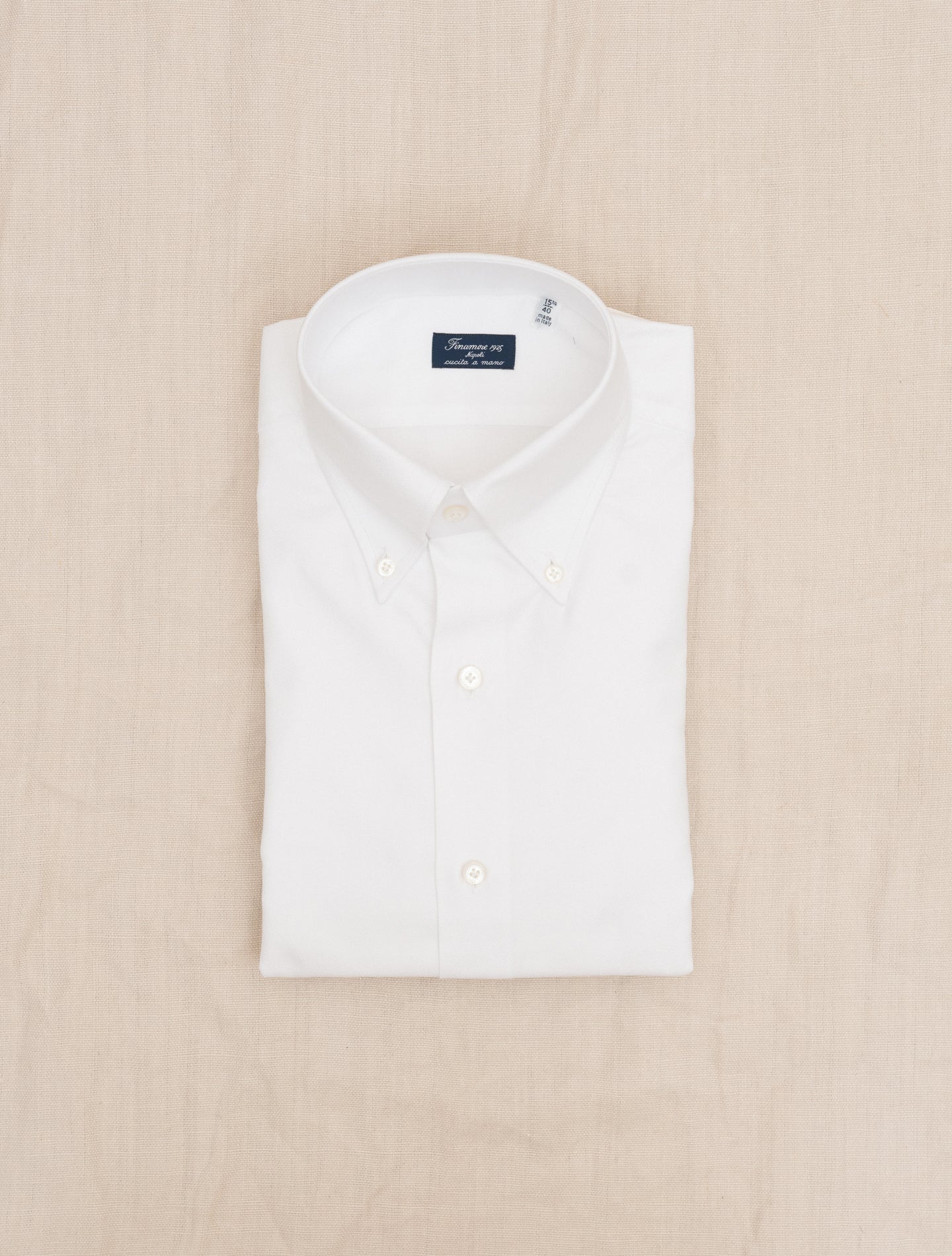 Lucio Royal Oxford Shirt White Finamore Shirts 38