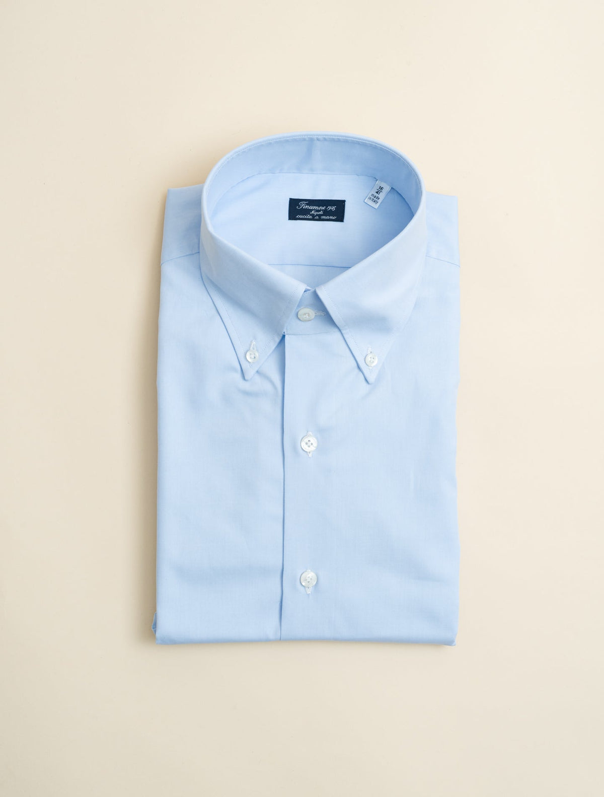 Lucio Royal Twill Shirt Light Blue Finamore Shirts 38