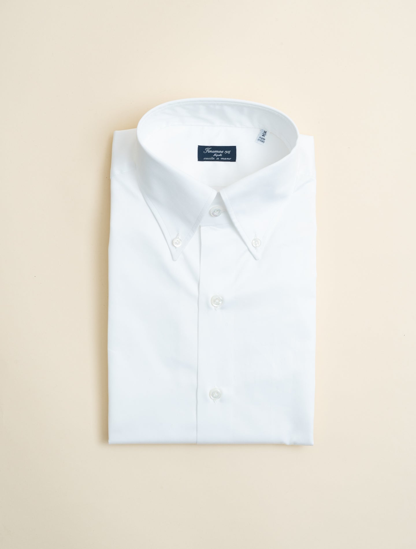 Lucio Royal Twill Shirt White Finamore Shirts 38