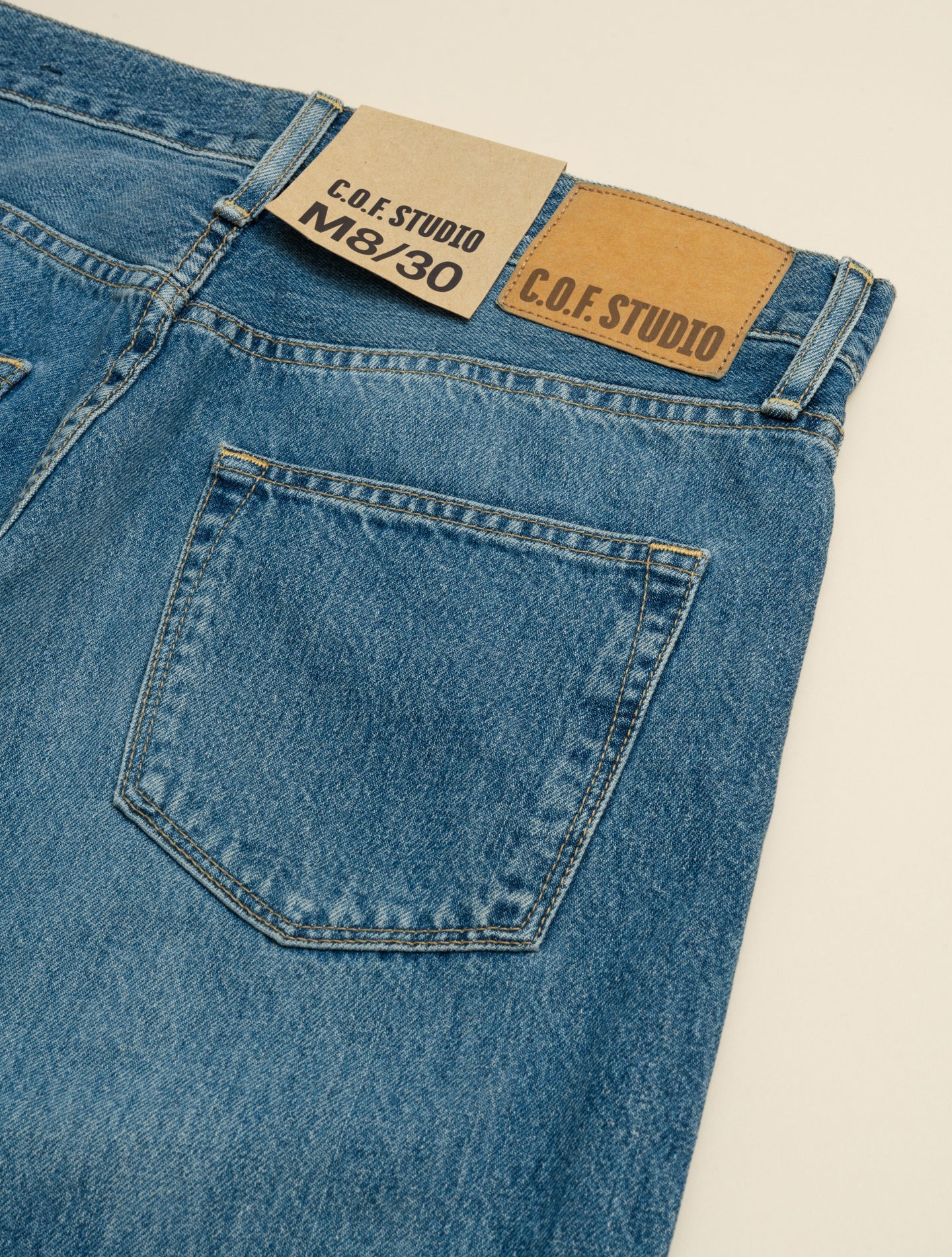 M8 Light Denim Jeans Authentic Aged C.O.F. Jeans 30