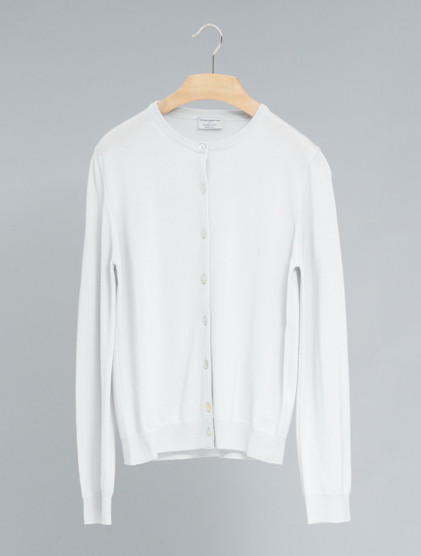 Merino Wool Cardigan Ice Morgano Knitwear IT 40