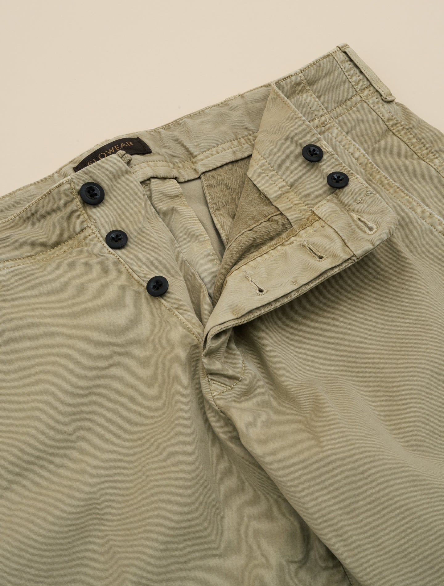 Military Cotton Twill Regular fit Slacks Beige Incotex Trousers 30