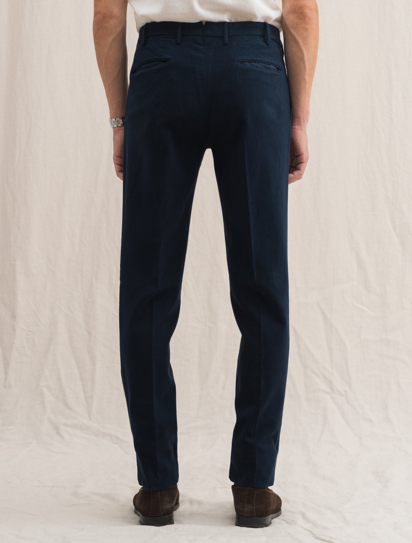 Moleskin Cotton Trouser Navy Incotex Trousers 46