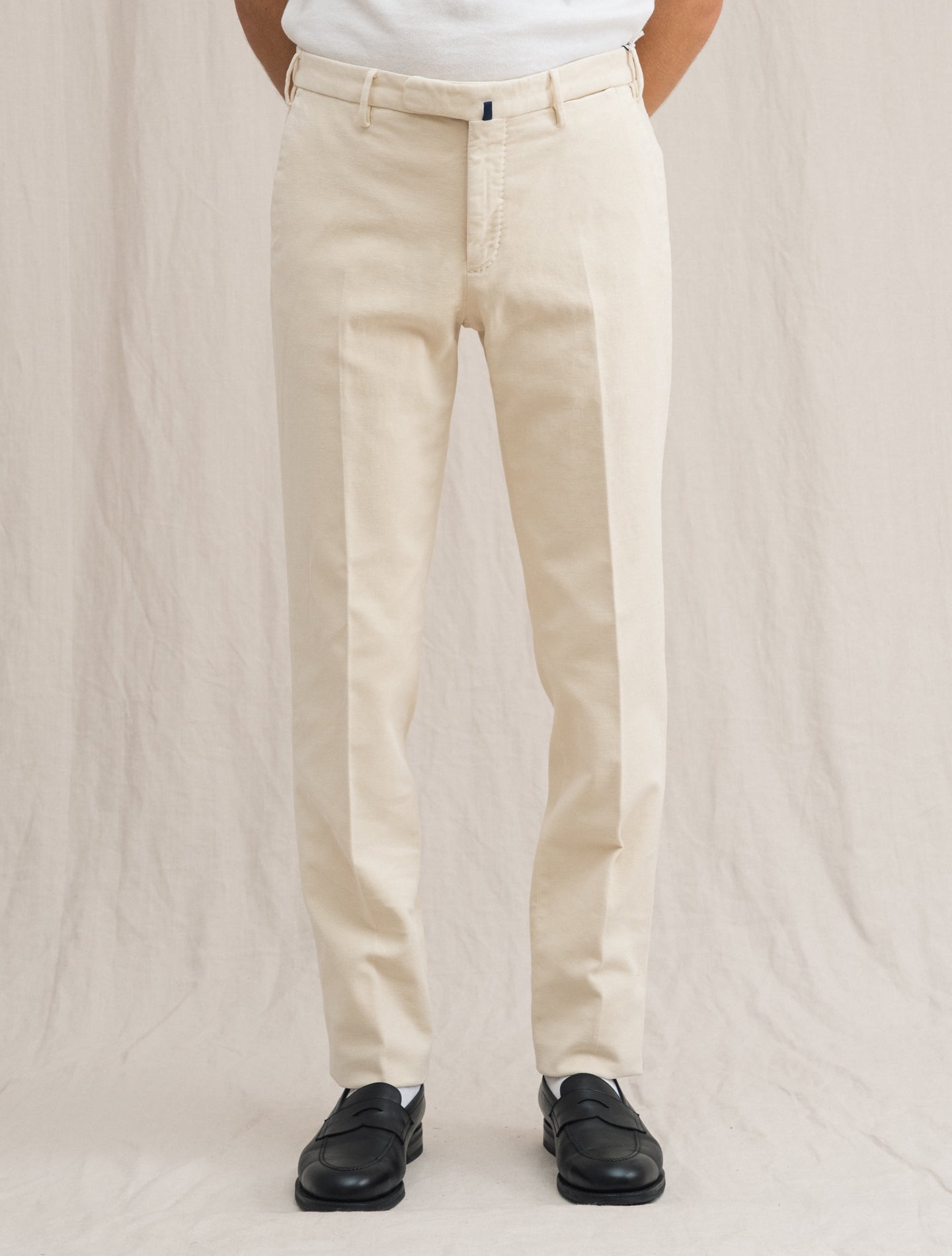 Moleskin Cotton Trouser Off White Incotex Trousers 46