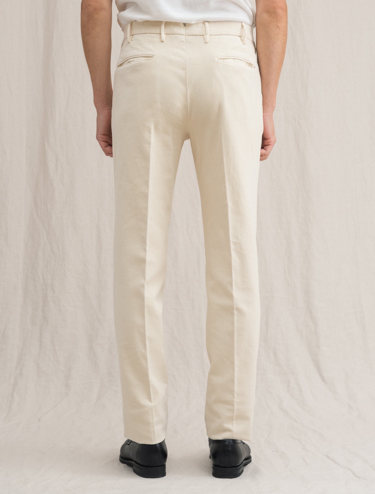 Moleskin Cotton Trouser Off White Incotex Trousers 46