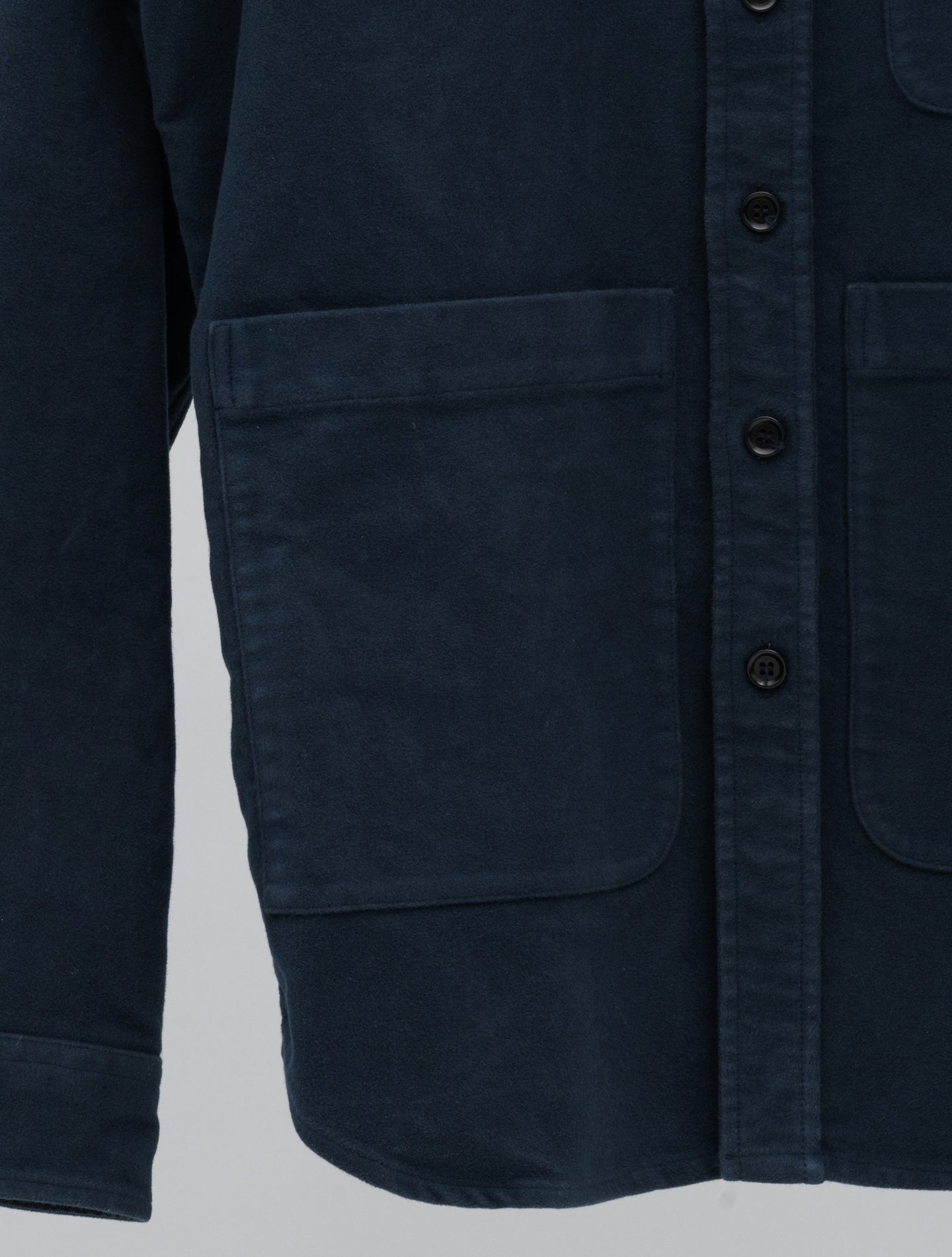 Moleskin Utility Shirt Navy Aspesi Overshirts M