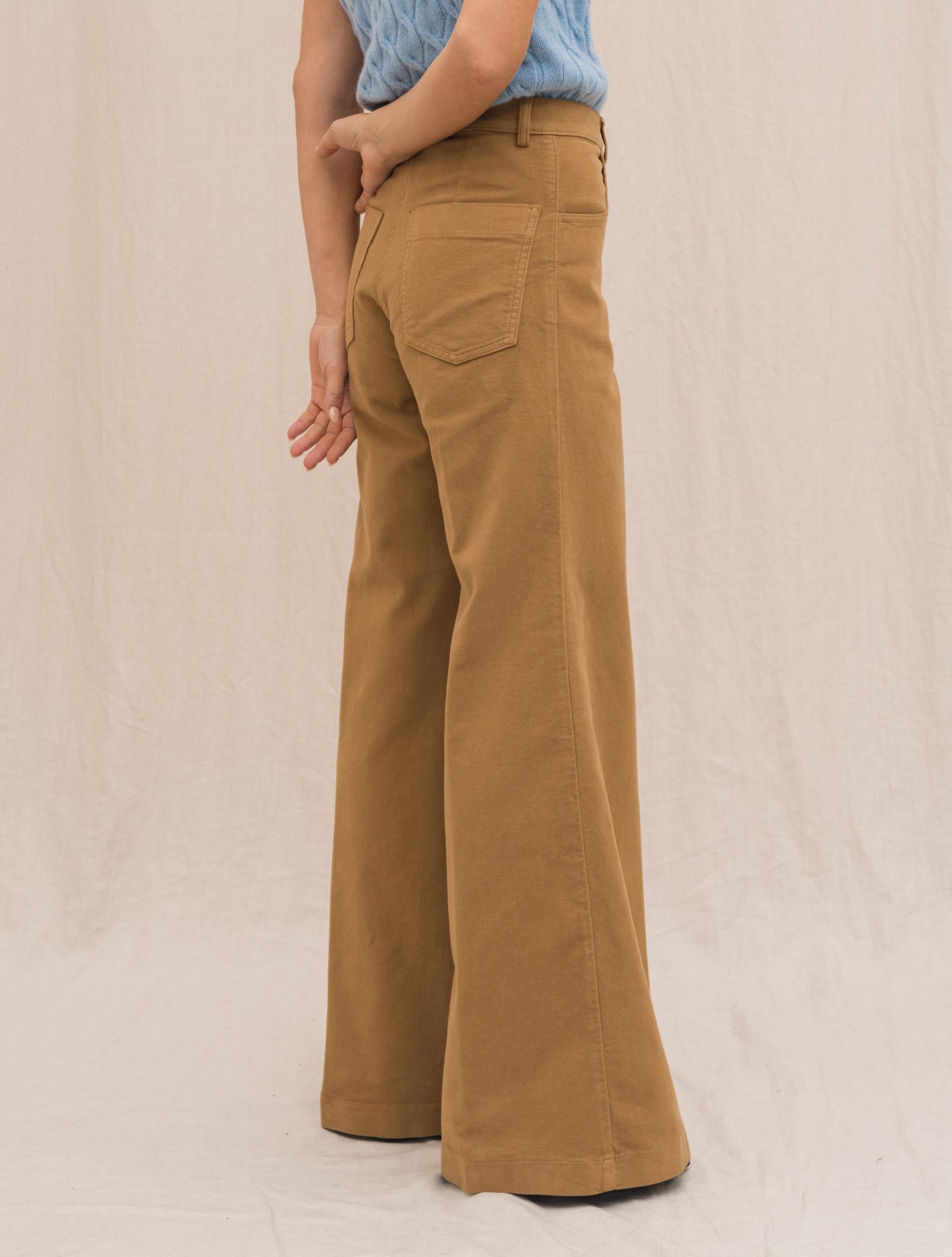 Moleskin Wide Trousers Cappuccino Aspesi Trousers IT 38