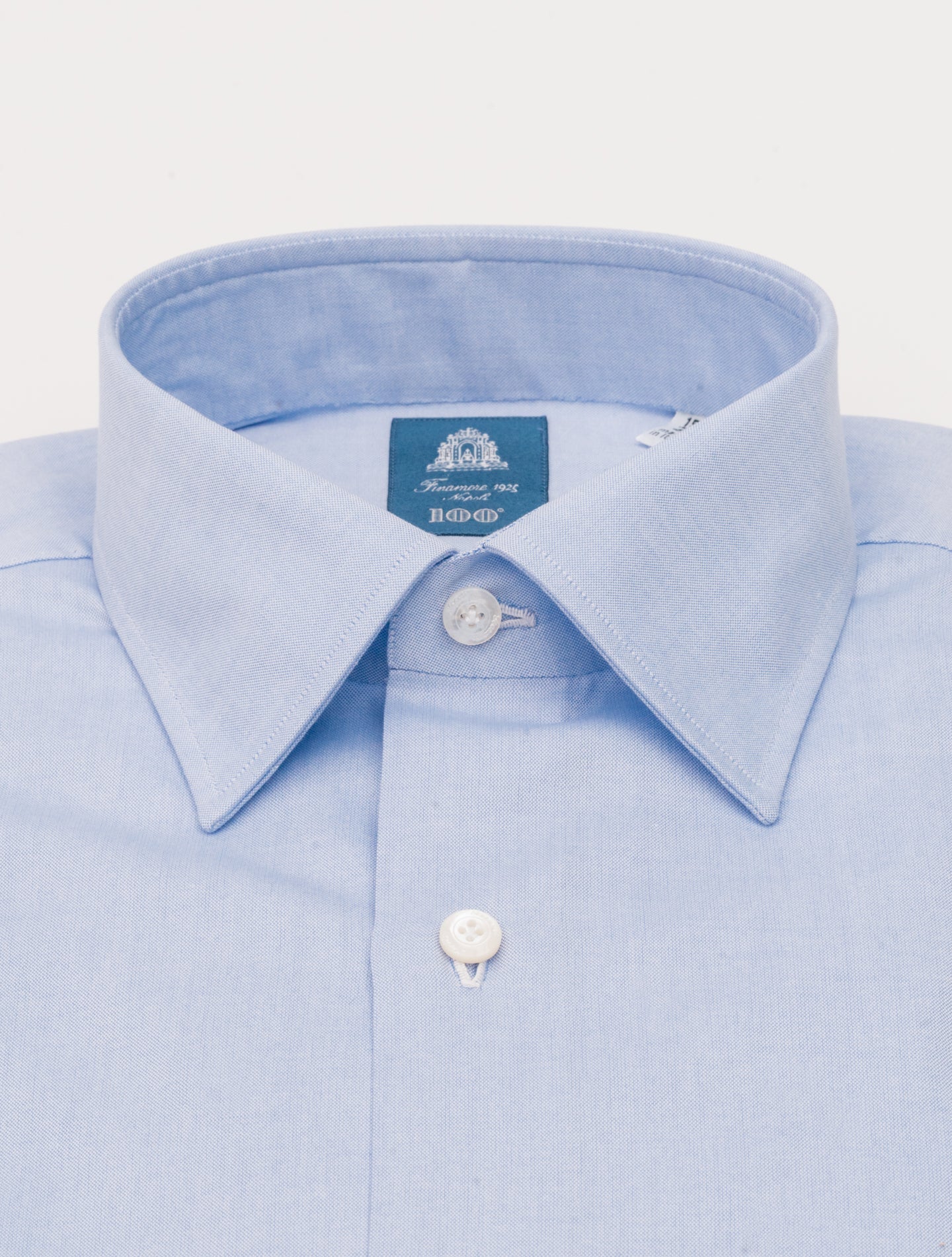 Napoli Rodi Pinpoint Shirt Light Blue Finamore Shirts 39