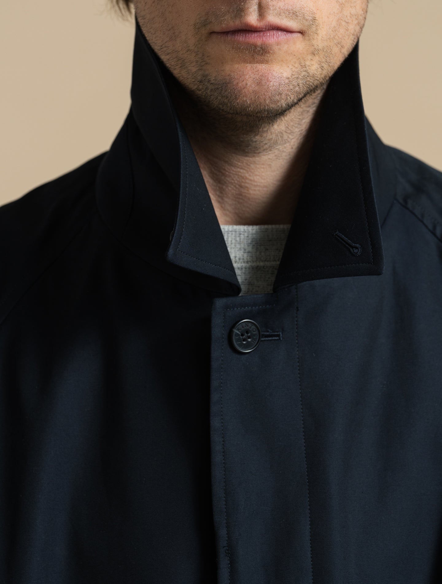 New Balfield Cotton Raglan Coat Navy Mackintosh Outerwear 38/M