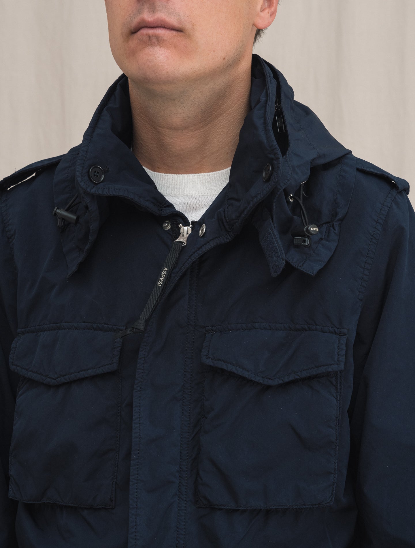 Newcamp Garment Dyed Nylon Field Jacket Navy | Gabucci