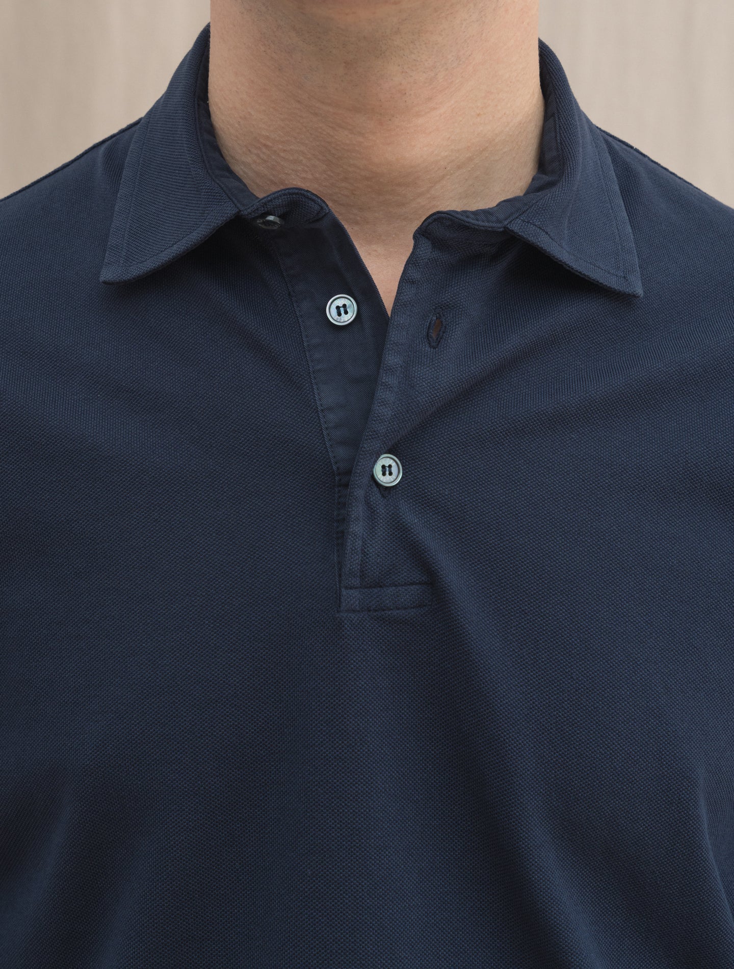 North Organic Cotton Pique Polo Shirt Navy Fedeli Polo shirts 48