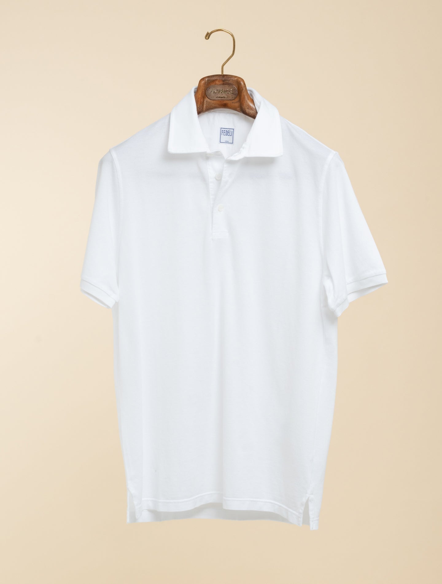 North Organic Cotton Pique Polo Shirt White Fedeli Polo shirts 48