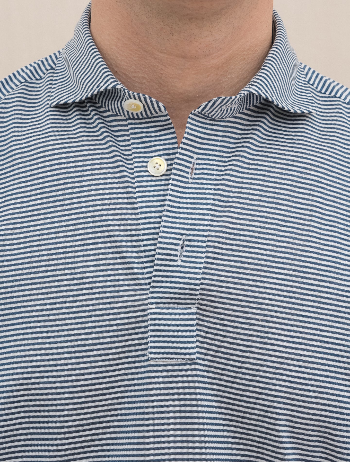 Orlando Striped Cotton Shirt Navy Finamore Shirts 39