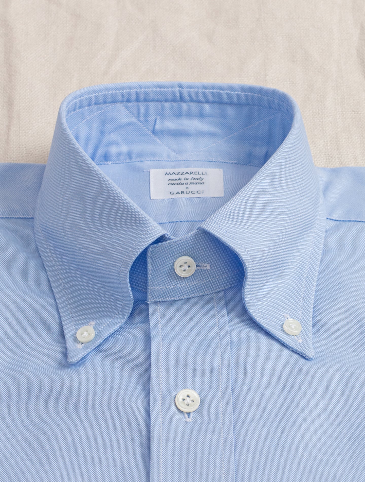 Oxford Cotton Button Down Shirt Light Blue | Gabucci