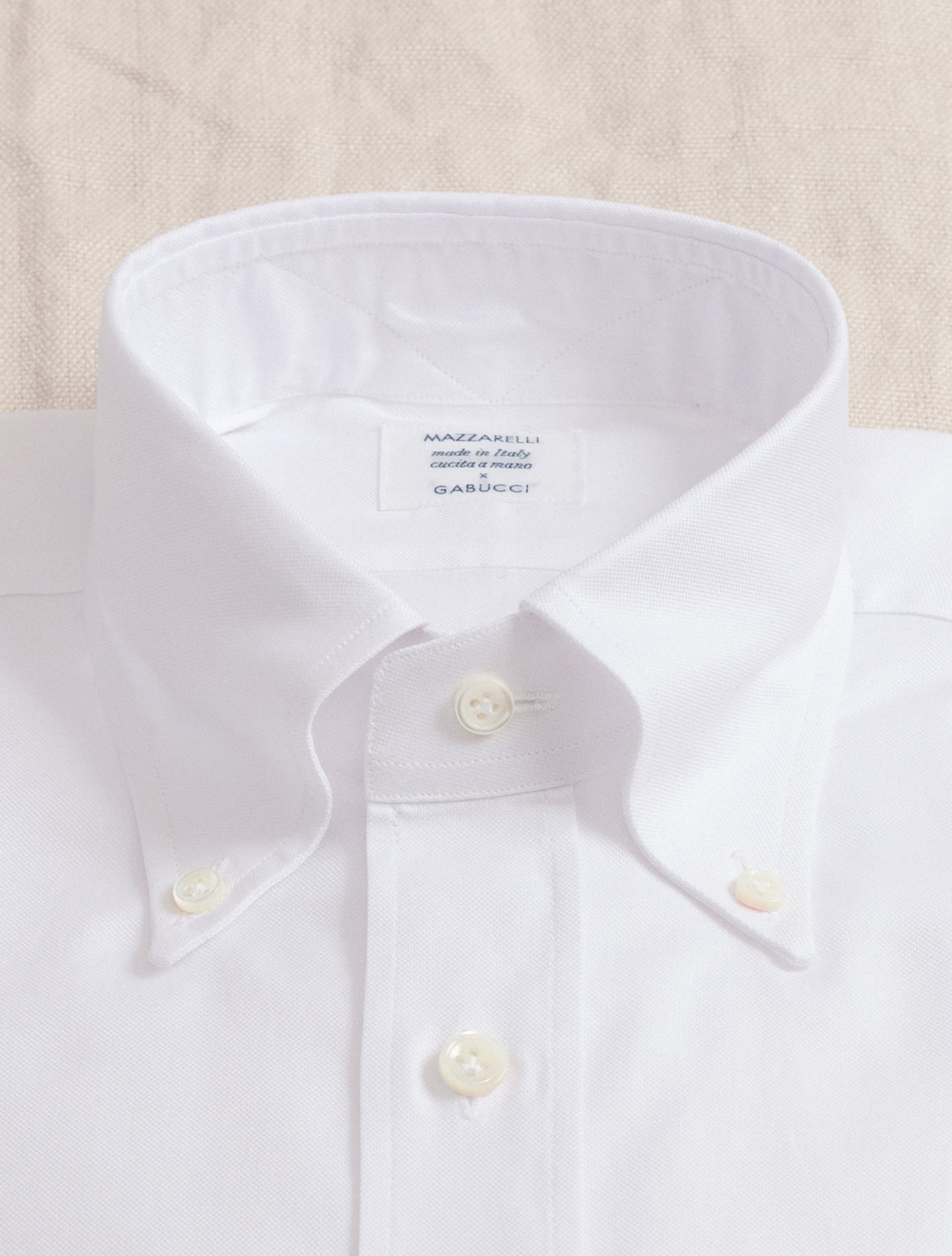 Oxford Cotton Button Down Shirt White | Gabucci