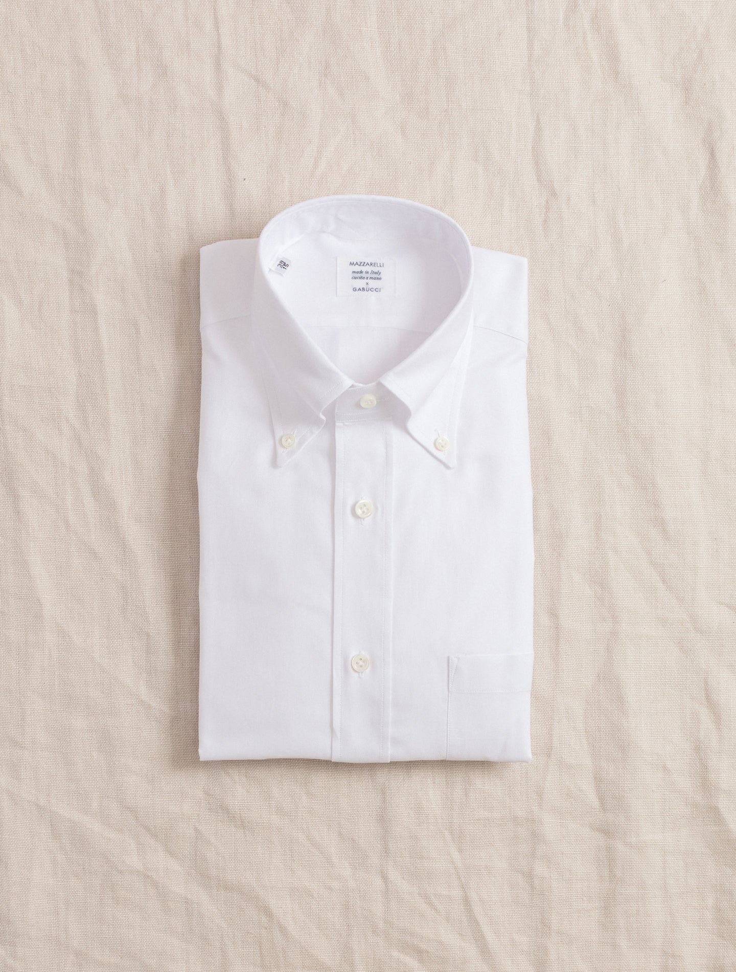 Oxford Cotton Button Down Shirt White | Gabucci