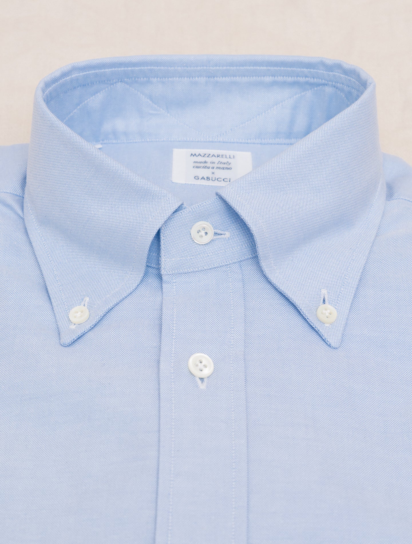 Oxford Cotton IVY Fit Shirt Light Blue Mazzarelli Shirts Gabucci